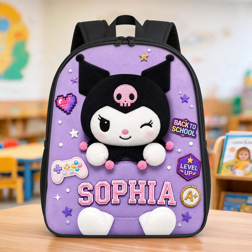 Personalized Cute Bunny Backpack Set for Girls - Back to School Gift