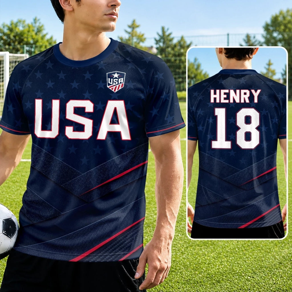 Personalized USA Soccer Jersey Custom Name Gift for Soccer Fans
