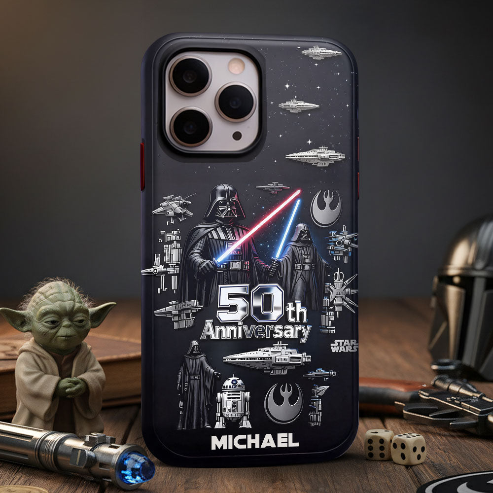 Personalized 50th Anniversary Star Wars Phone Case Gift for Movie Fans