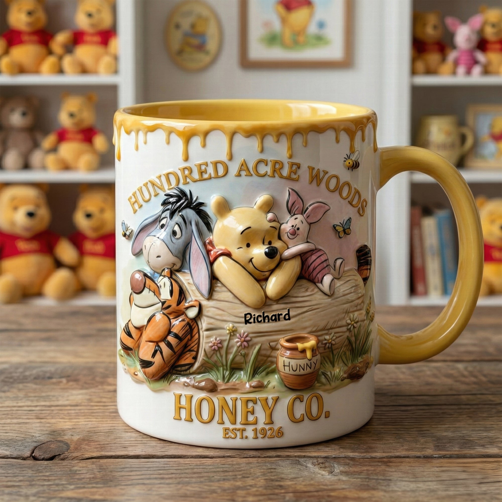 Personalized Accent Mug Honey Bear 100 Years Gift for Movie Fans
