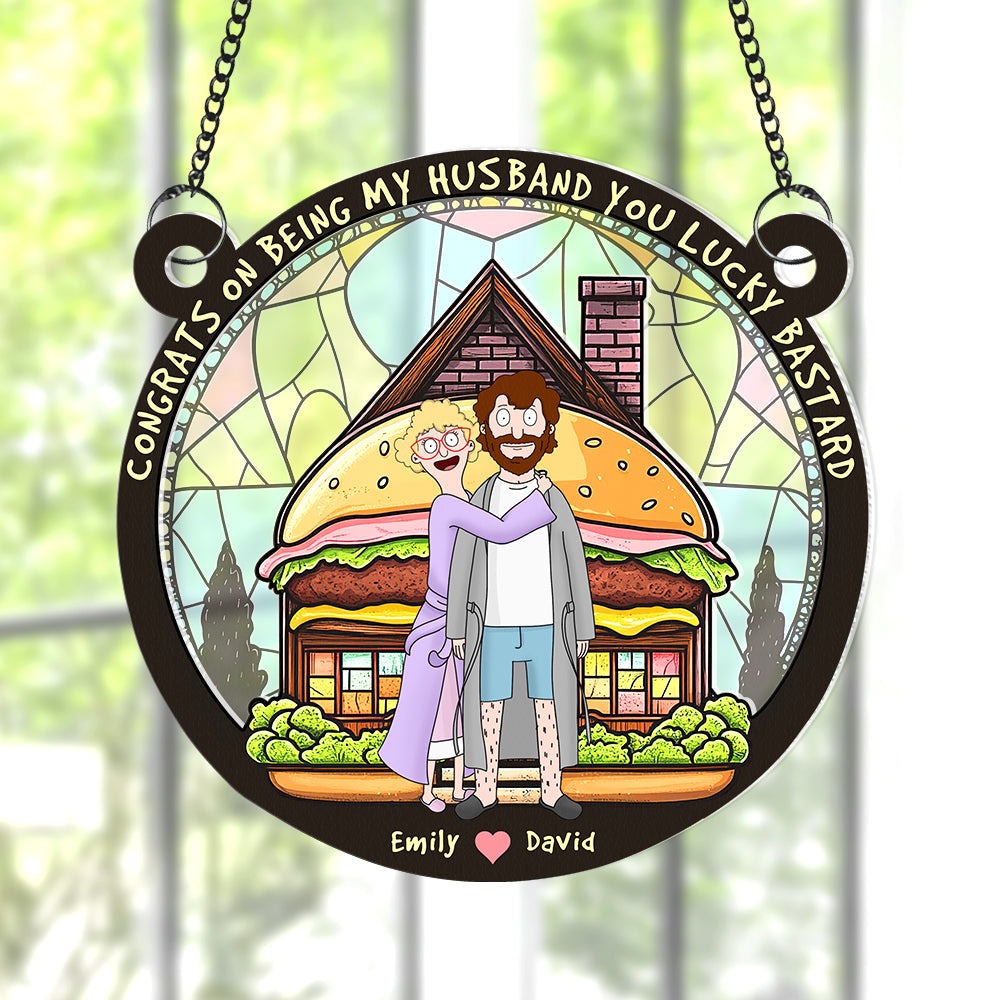 Personalized Humor Suncatcher for Couples - Custom Home Decor Gift