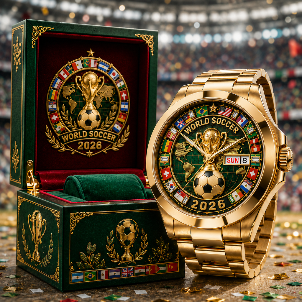 Personalized World Soccer Championship 2026 Men's Watch Gift for Dad, Soccer Fans