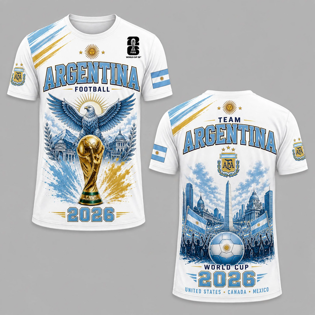 Personalized Argentina Soccer Shirt 2026 Gift for Football Fans
