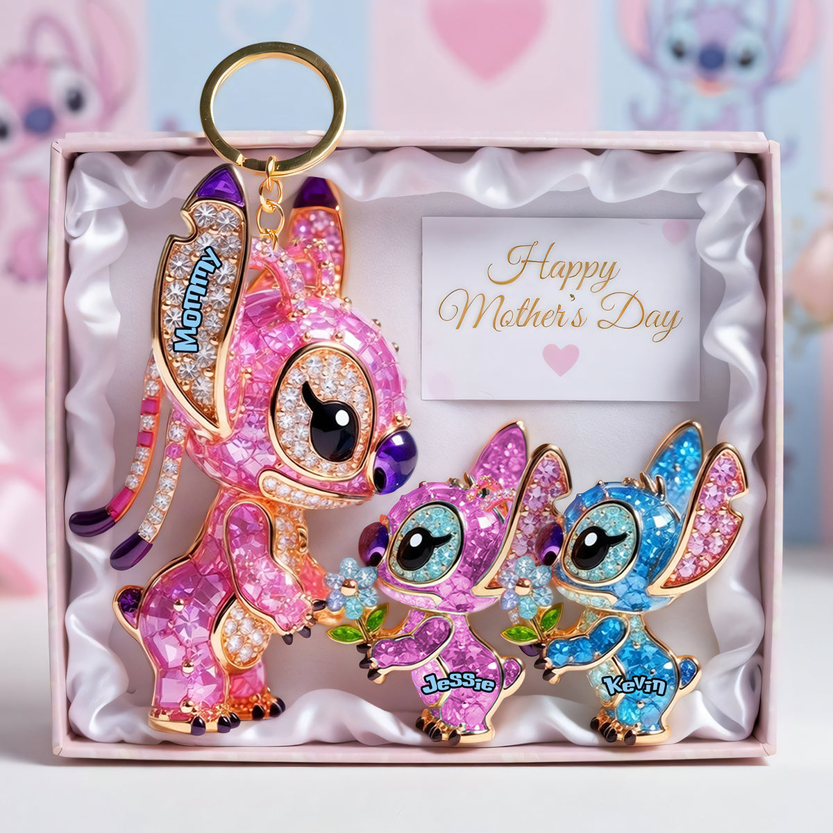 Personalized Acrylic Keychain Gift for Mom & Kids | Mother's Day