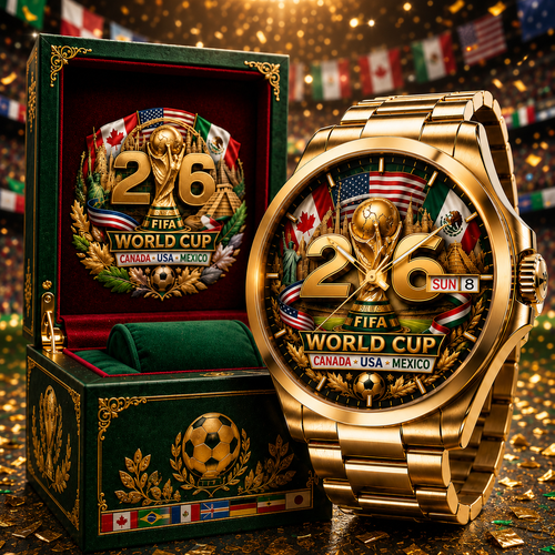 2026 FIFA World Cup Men's Wrist Watch Customizable Gift for Soccer Fans