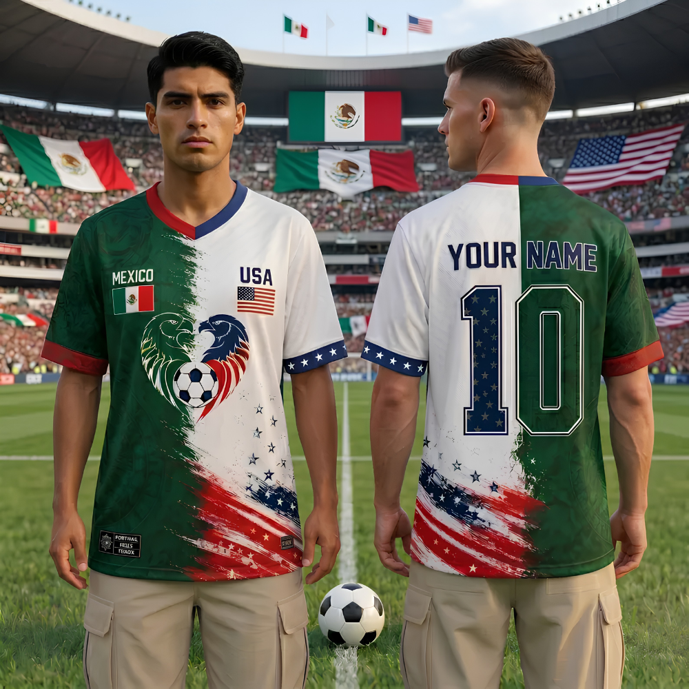 Personalized Mexico USA Soccer Jersey Custom Name Number Gift for Fans
