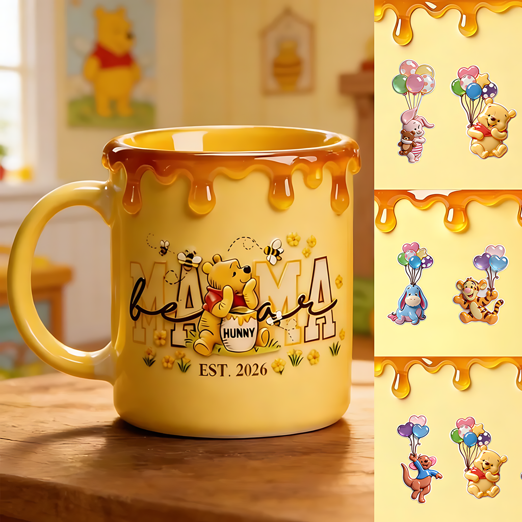 Personalized Honey Bear Accent Mug Best Mama Ever Gift for Mom