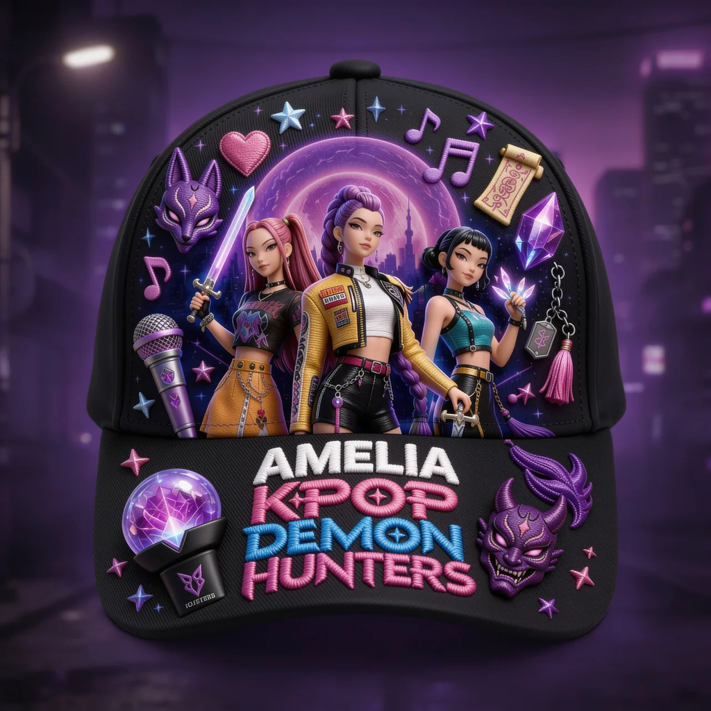 Personalized K-Pop Demon Hunters Cap for Kids | Unique Movie Gift Kid Classic Cap GradoCreations