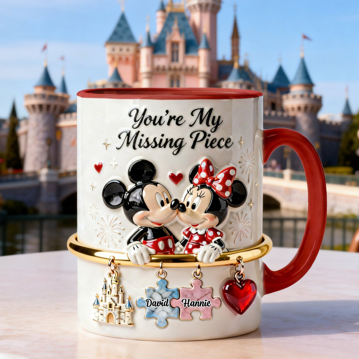 Personalized Accent Mug You're My Missing Piece Gift for Couples