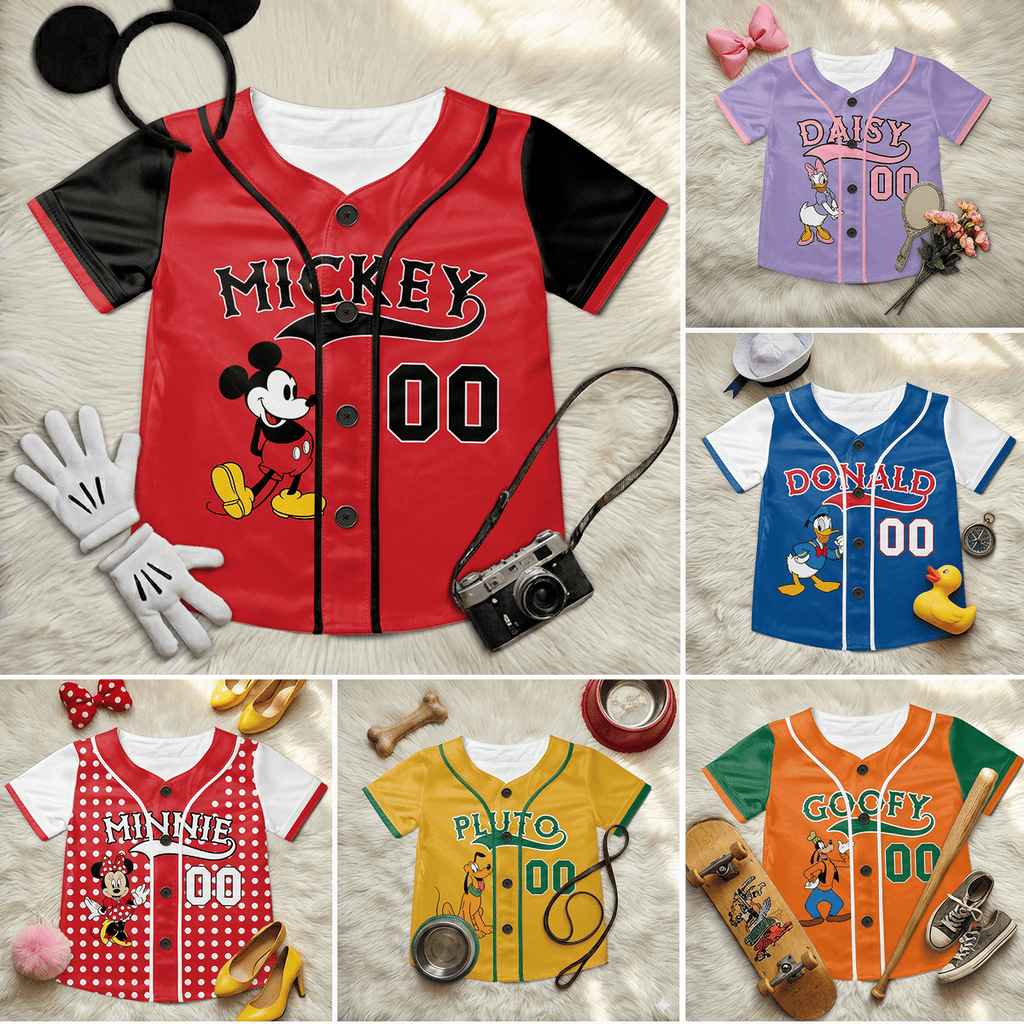Personalized Disney Baseball Jersey for Kids, Youth, Adult - Unique Gift for Movie Fans