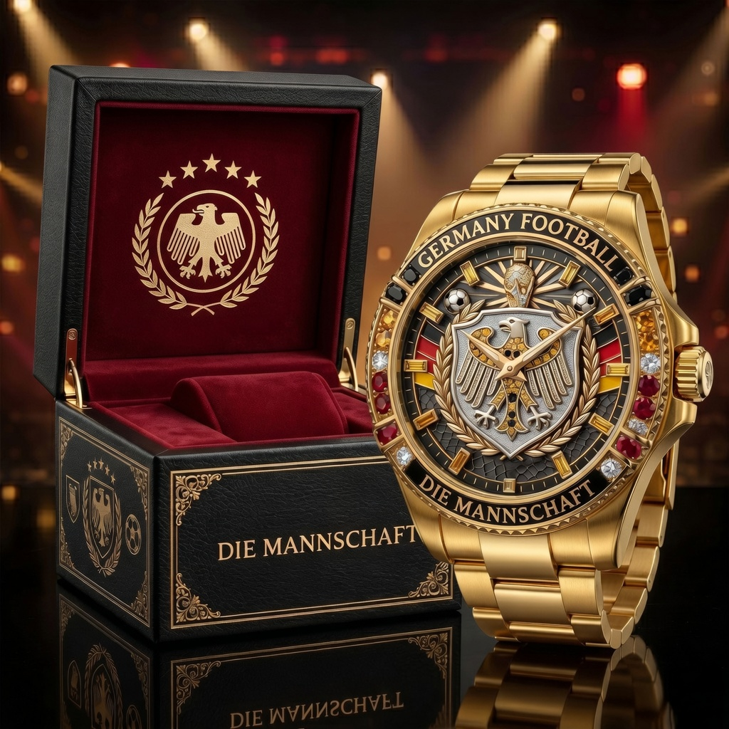 Personalized Germany Soccer Championship Men's Watch Gift for Sports Lovers