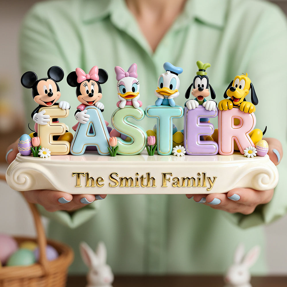 Personalized Easter Acrylic Plaque Family Gift Custom Name