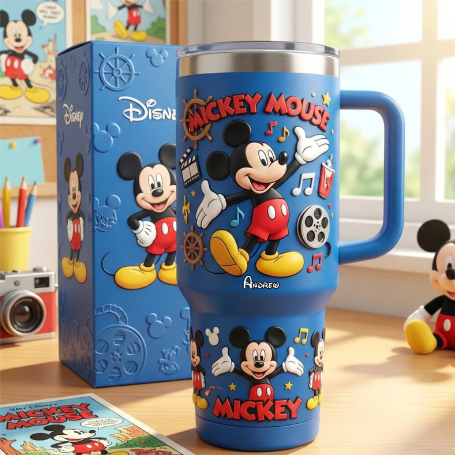 Personalized Mickey Mouse Tumbler Unique Gift for Movie Fans
