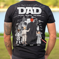 Personalized Star Wars Dad T-shirt Custom Family Names Gift for Father's Day
