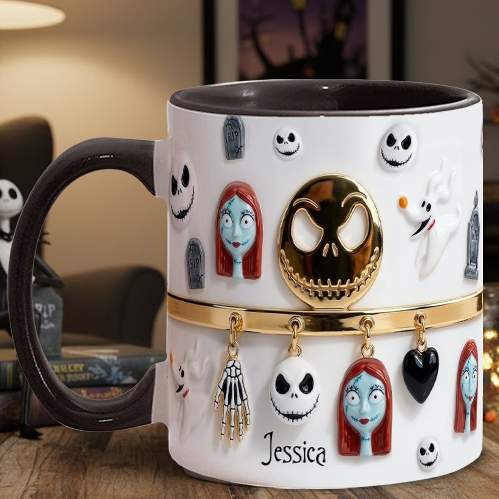 Personalized Spooky Characters Mug for Movie Fans Gift