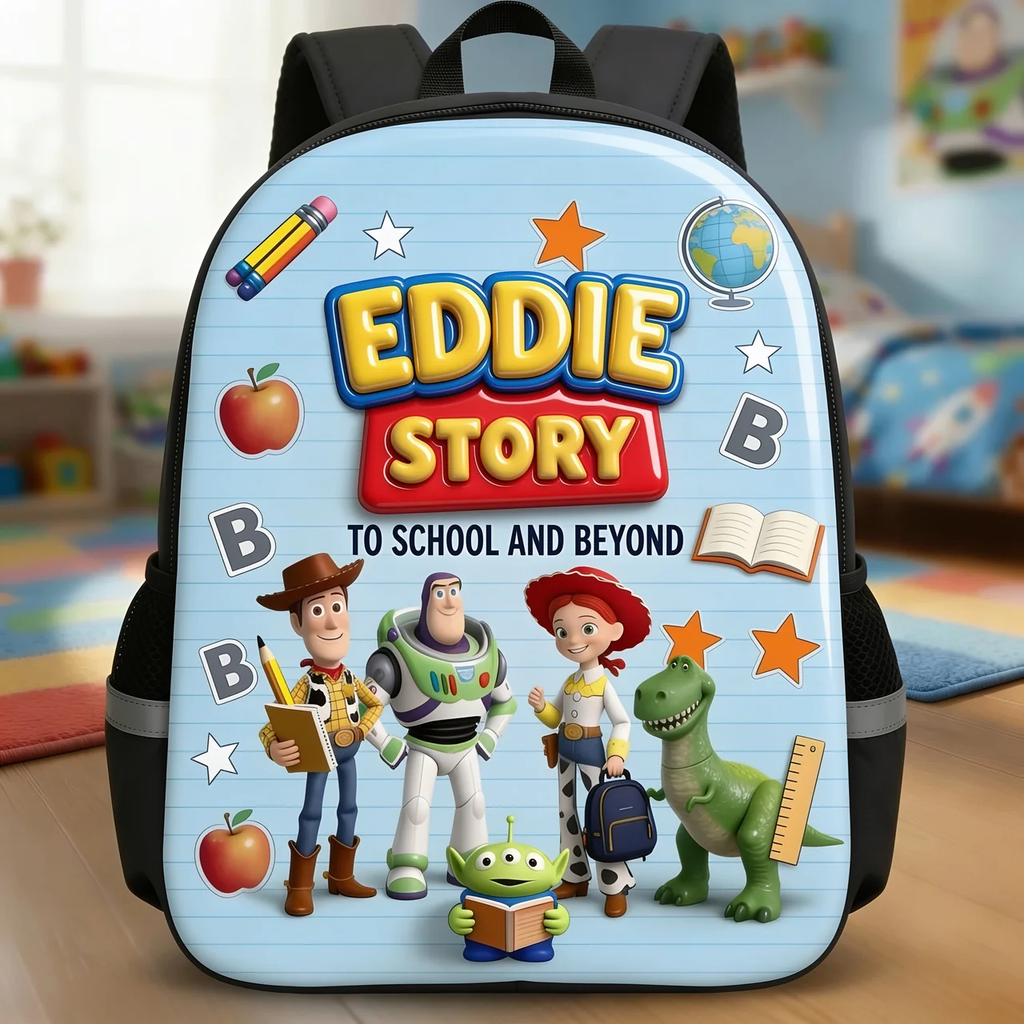 Personalized Toy Story School Set Backpack, Lunch Bag, Pencil Case & Water Bottle for Kids School Bag+ GradoCreations