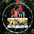 Personalized Pirate Family Glass Ornament Christmas Gift for Family