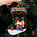 Personalized Acrylic Christmas Ornament for Couples - Humorous Gift