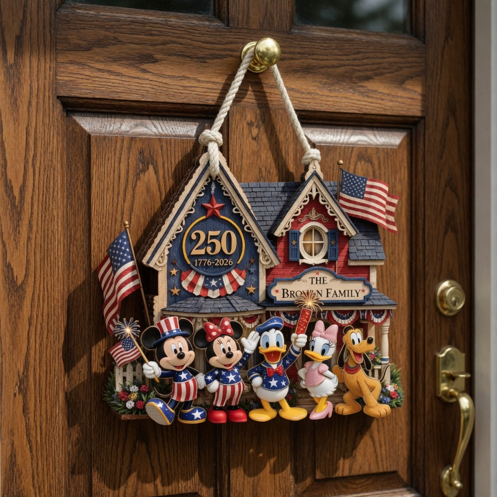 Personalized Custom Wood Sign 250 Years American Heritage Gift for Family