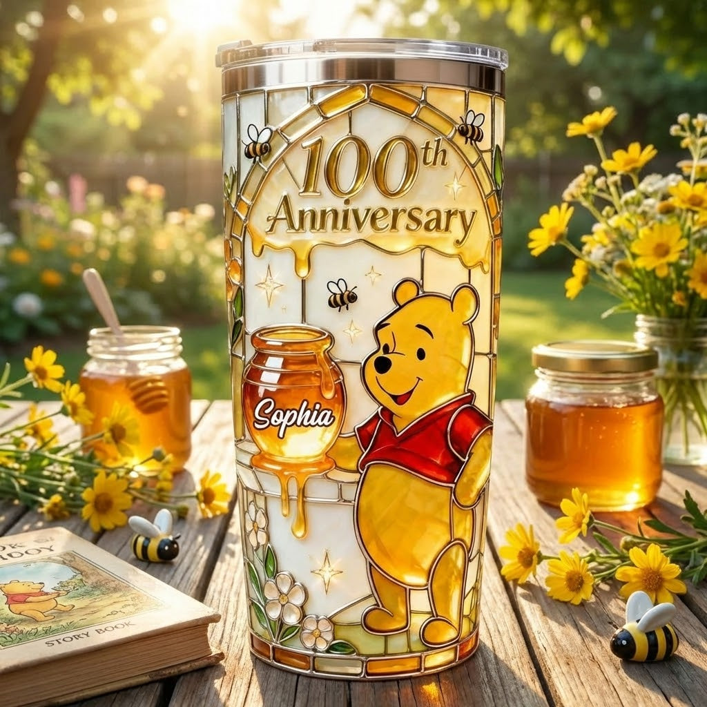 Personalized 100th Anniversary Tumbler Custom Name Gift for Movie Fans