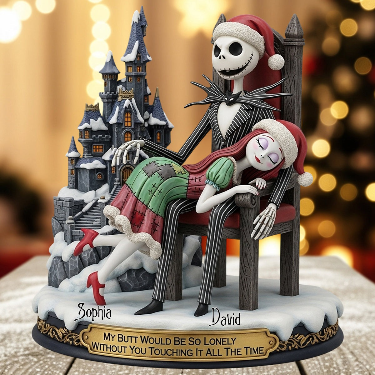 Personalized Spooky Couple Acrylic Plaque Unique Gift for Couples - Christmas Home Decor