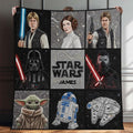 Personalized Star Wars Blanket Custom Name Gift for Movie Fans
