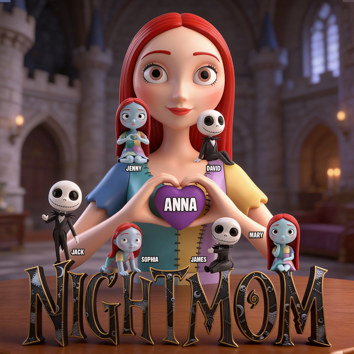 Personalized Spooky Nightmom Acrylic Plaque Gift for Mom