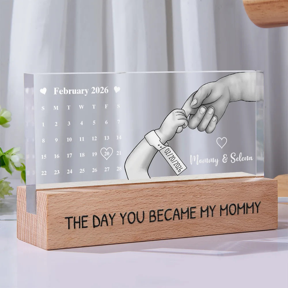 Personalized 3D LED Light Calendar Gift for Dad Customizable Artwork
