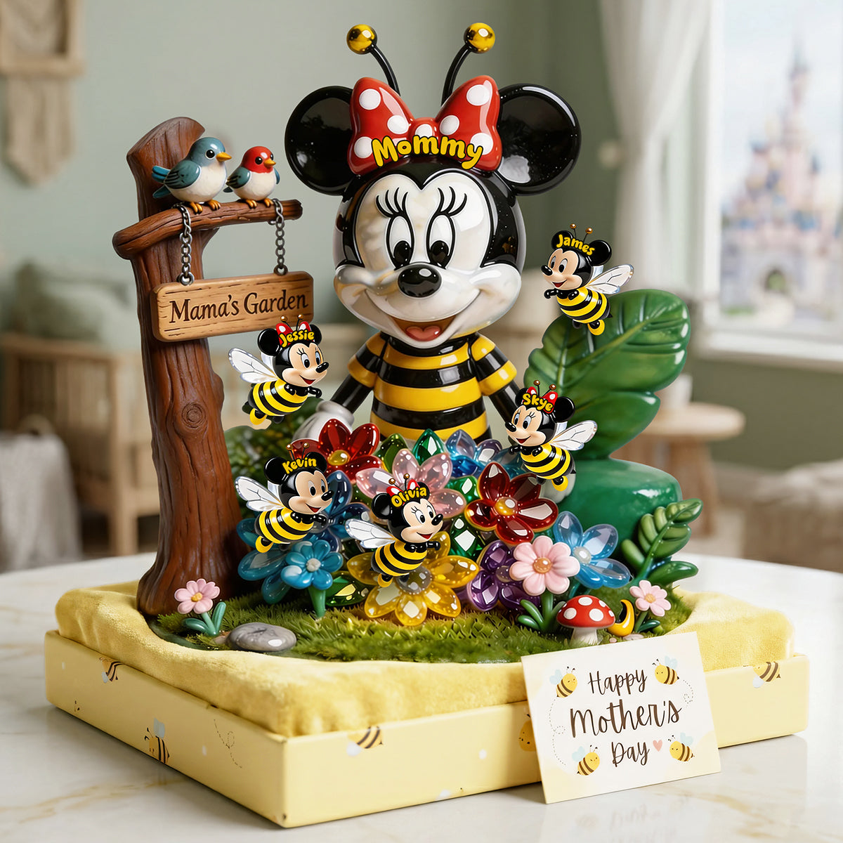 Personalized Acrylic Plaque with Mama's Garden Design Gift for Mom
