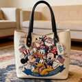 Personalized Patriotic Tote Bag with Mickey Mouse Design - Gift for Movie Fans & Independence Day