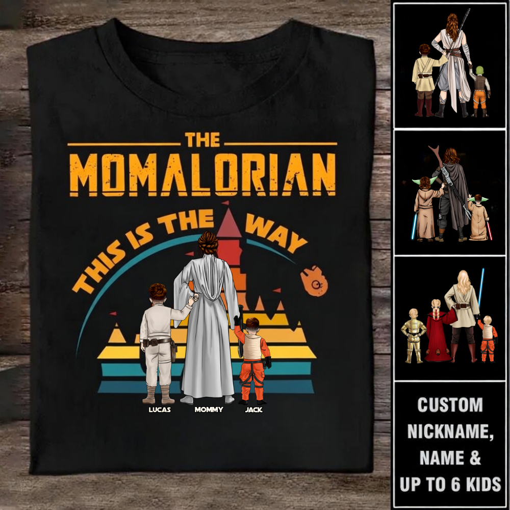 Personalized Momalorian Shirt Custom Name Gift for Mom