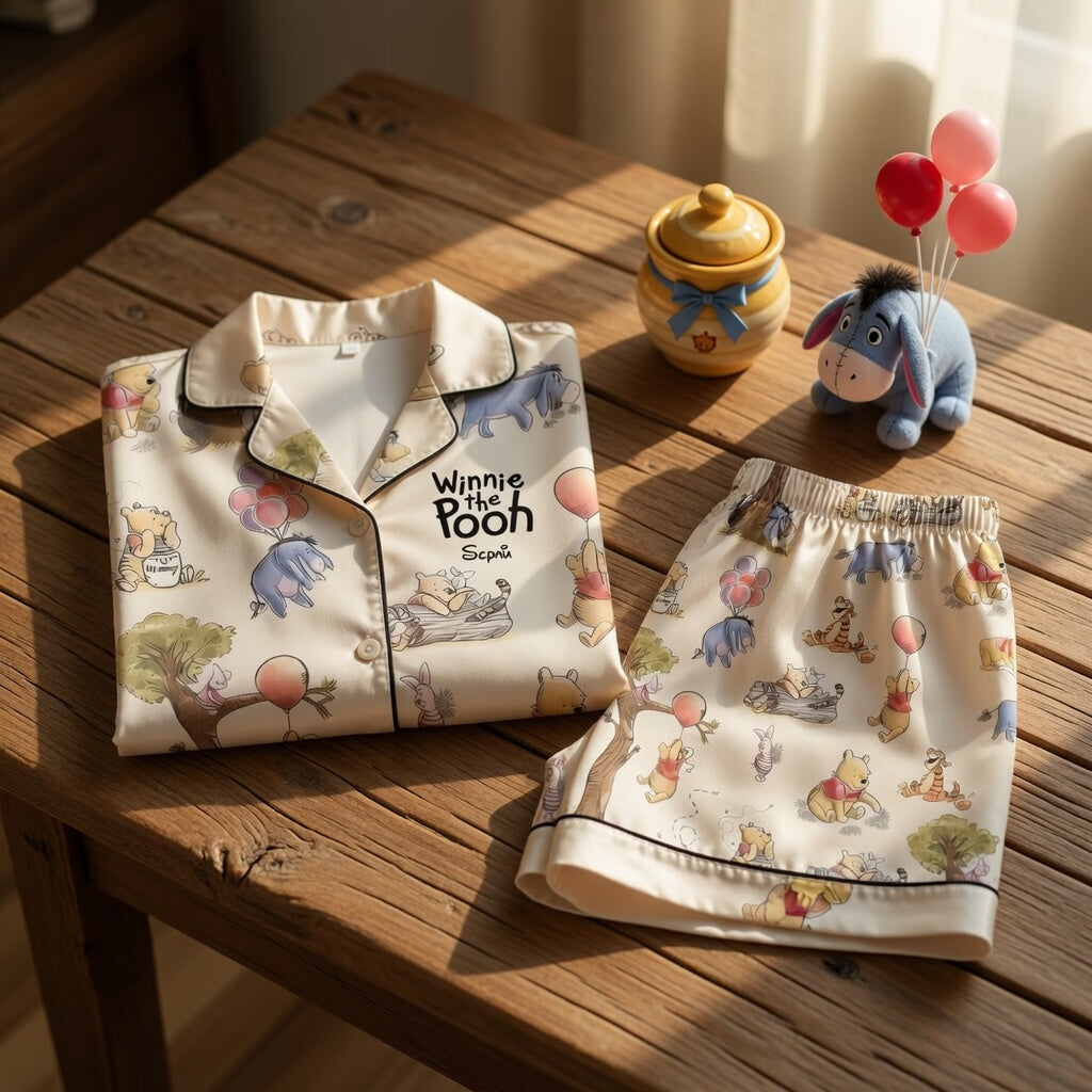 Personalized Winnie the Pooh Pajama Set Gift for Mom | Mother's Day