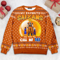 Personalized Saiyans 'Call Me Dad' Ugly Sweater for Family