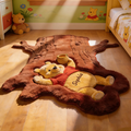 Personalized Honey Bear Rug Cozy Non-Slip Tufted Mat Gift for Family