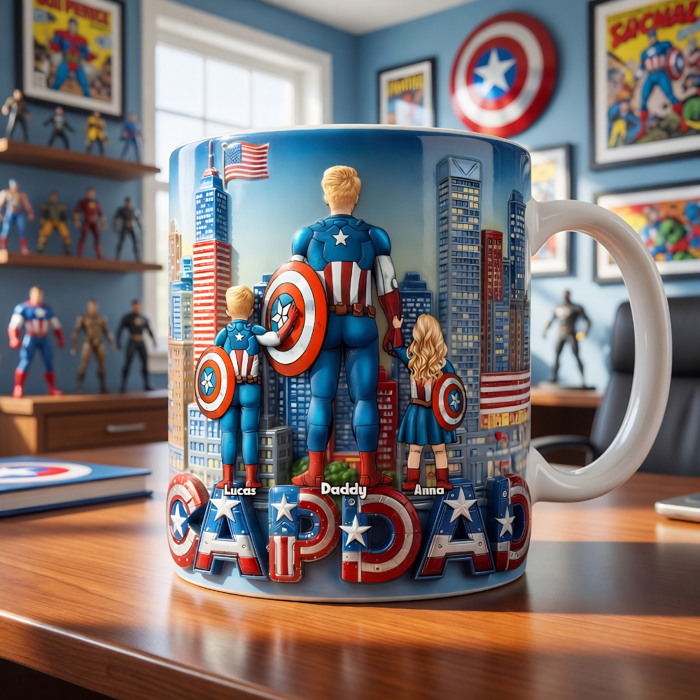 Personalized Hero Dad Mug Unique Gift for Father's Day