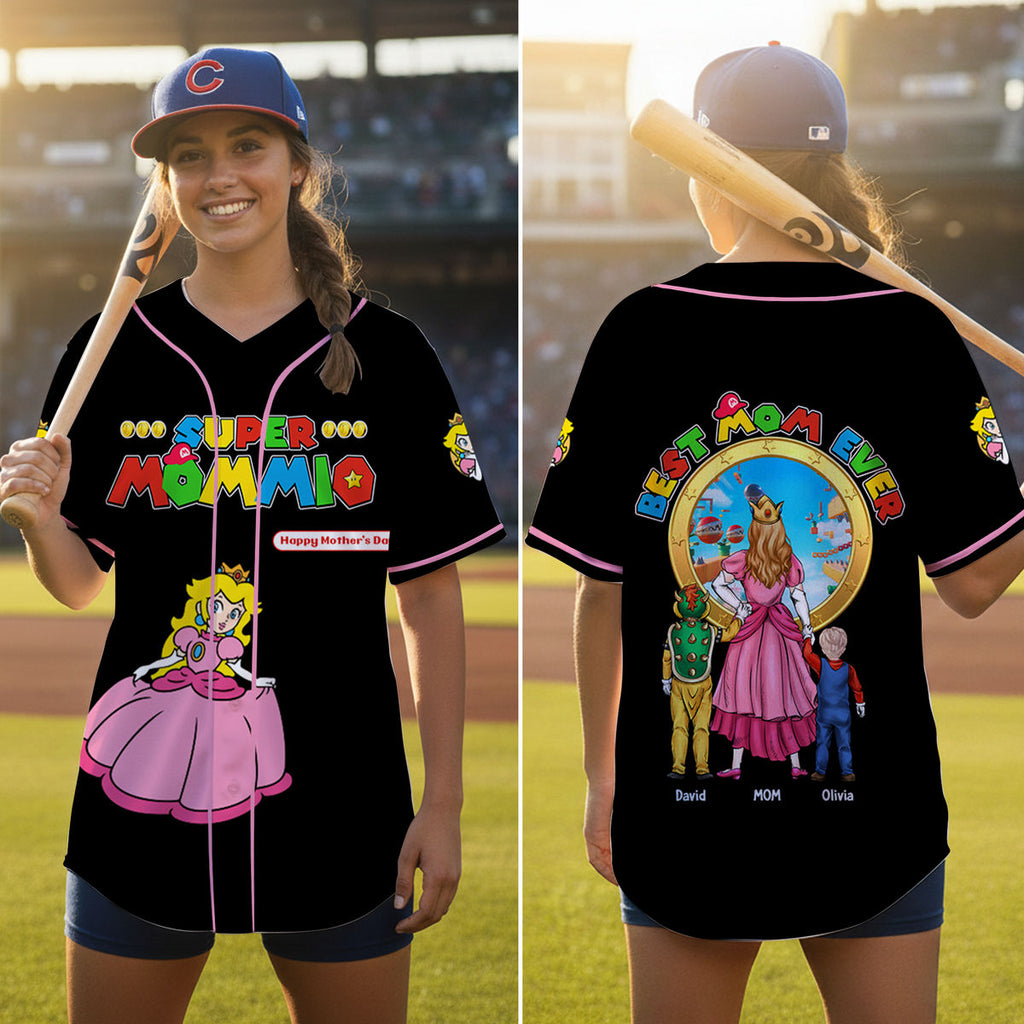 Personalized Baseball Jersey Best Mom Ever Gift for Mom