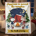 Personalized Camping Blanket for Family Christmas Gift