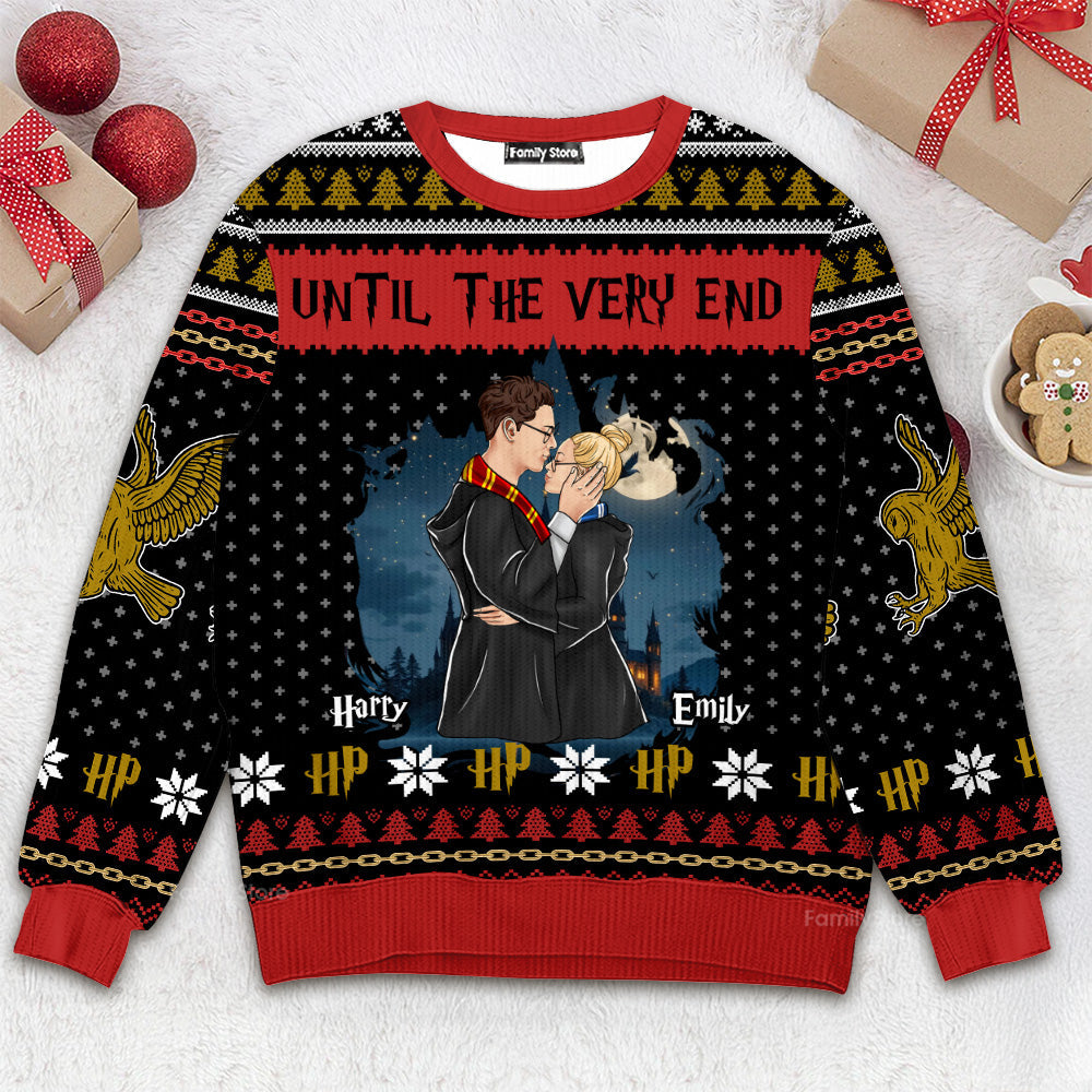 Personalized Wizard & Witch Ugly Christmas Sweater for Couples