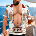 Personalized Elvis Aloha All Over Print Shirt Gift for Him AOP Shirt GradoCreations