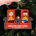 Personalized Acrylic Christmas Ornament for Couples Annoying Each Other Since 2025