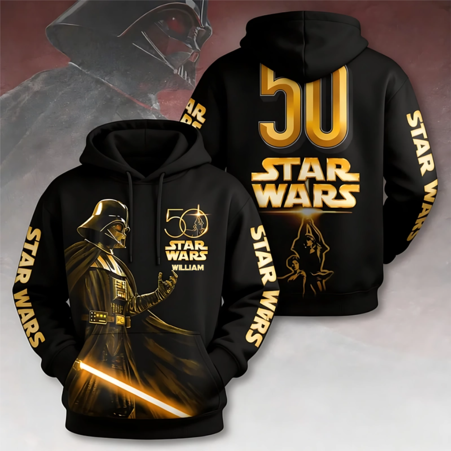 Personalized Star Wars 50th Anniversary All Over Shirt Gift for Movie Fans