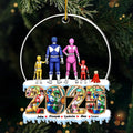 Personalized Power Ranger Family Ornament Custom Gift