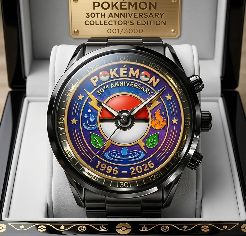 Personalized Pokemon 30th Anniversary Hand Watch Gift for Movie Fans