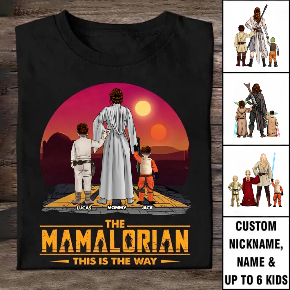 Personalized Mamalorian Shirt Custom Name Gift for Mom