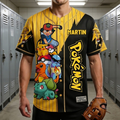 Personalized Pokémon Baseball Jersey Custom Name Anniversary Gift for Movie Fans