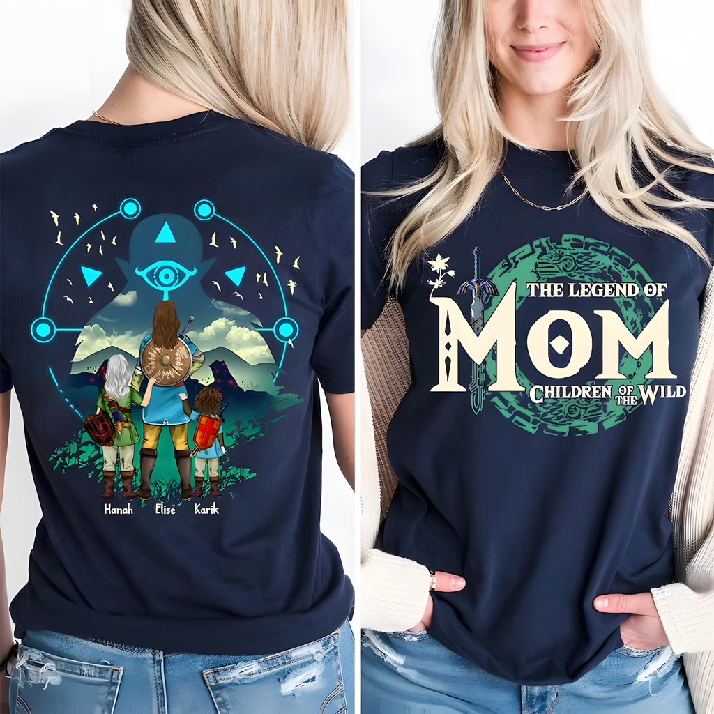 Personalized Cotton Shirt for Mom - Legend of Mom Children of the Wild Gift