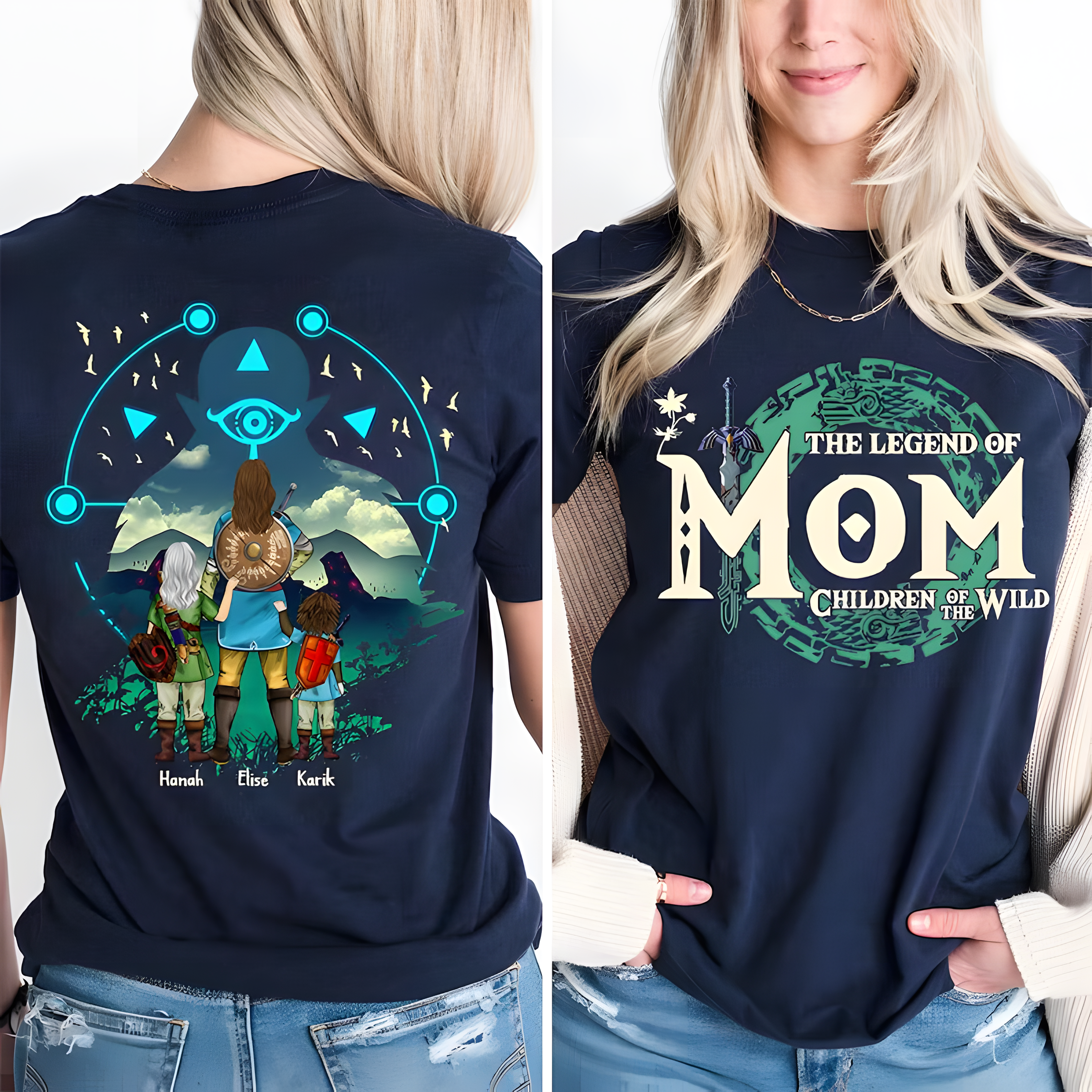 Personalized Cotton Shirt for Mom - Legend of Mom Children of the Wild Gift