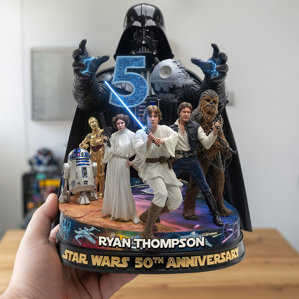 Personalized Acrylic Plaque 50th Anniversary Star Wars Gift Acrylic Plaque GradoCreations