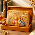 Personalized Leather Long Wallet Pooh Anniversary Gift for Her