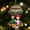 Personalized Acrylic Ornament for Couples - Burger Lovers Gift